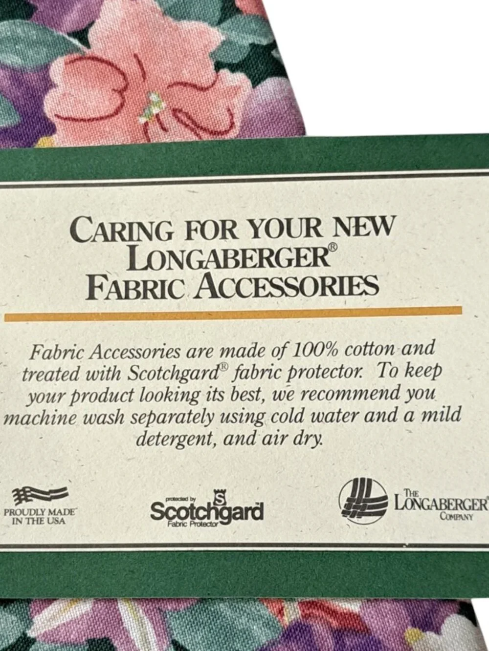 Longaberger Set Of 2 Petunia Fabric Napkins With Purple Trim Brand New
